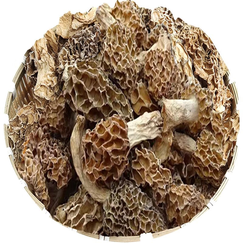 望蓝川纯生野羊肚菌干货净重羊肚蘑菇去泥脚晾晒新鲜煲汤食材羊肚子