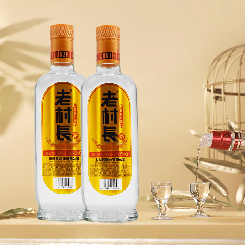 丰收 老村长 白酒香聚 东北白酒 醇香淡雅 绵甜柔顺 40度 450ml 42度