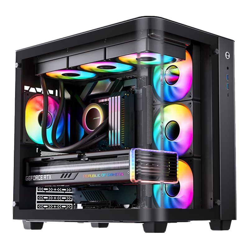 ��˼����JONSBO��TK-3��ɫ ���溣����ATX���䣨˫360����/ATX��Դ/10����λ/Type-c Gen2 10Gbps+��