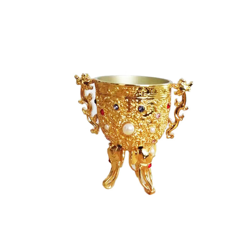 老铜器 金瓯永固杯古玩工艺品摆件 清乾隆皇宫酒杯 酒具高档次新 单个