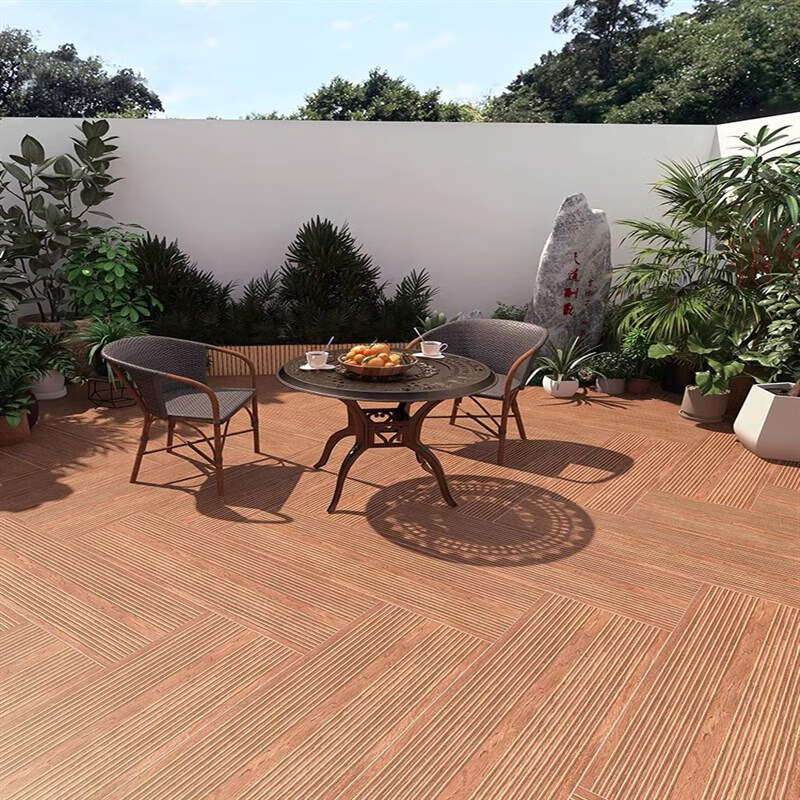 福西西户外木纹地砖18mm仿竹木菠萝格庭院花园阳台露台园林300*900