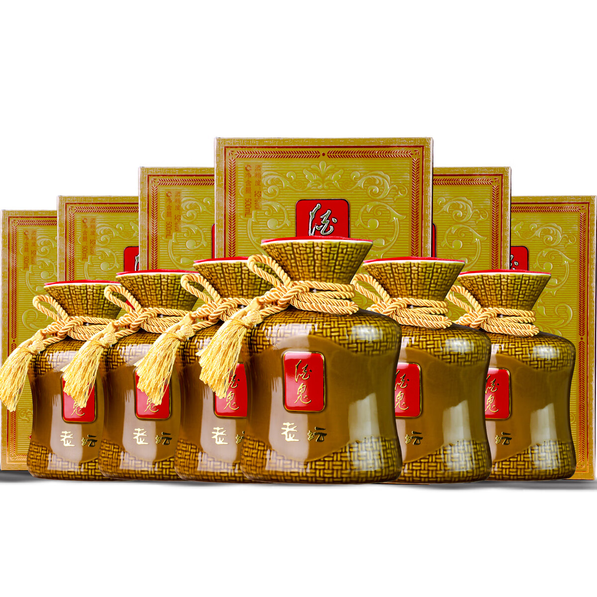 酒鬼老坛精酿  经典馥郁香型纯粮白酒 自饮 送礼 宴请 52度 500mL 6瓶 整箱礼盒装