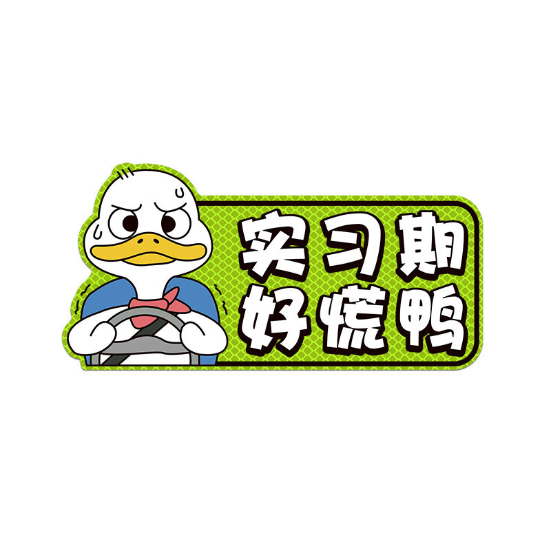 多关照搞笑提示创意个性汽车磁性贴纸 新升级*重复使用*(a款好慌鸭-磁