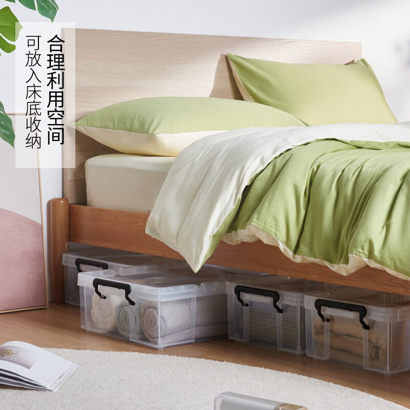 天马收纳箱大号加厚直角透明储物箱塑料收藏箱子车载整理箱劳克斯 530L【39*53*32cm】 1个装