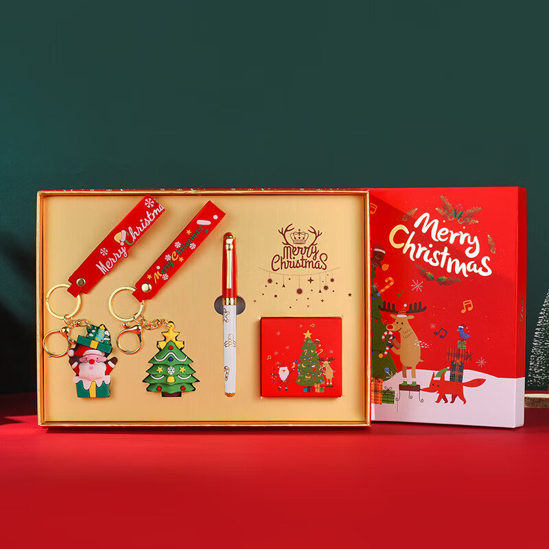 DUKE公爵2026马踏祥云套装5红色气氛款铱金笔钢笔墨水笔自用书写送人自用书写顺滑可用墨囊 圣诞树挂件套装(红色笔帽)