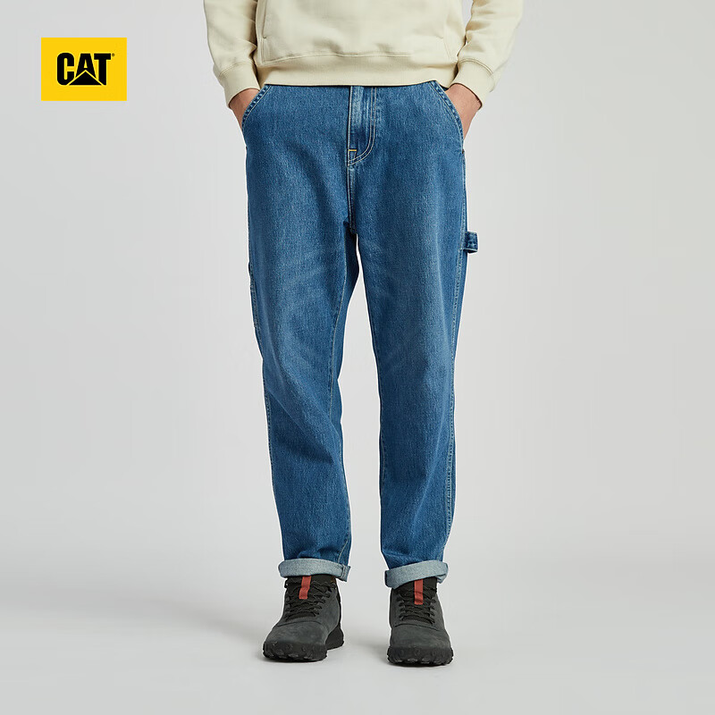 CAT卡特新品男士户外经典明线车线的设计牛仔裤城市轻户外 蓝色 30