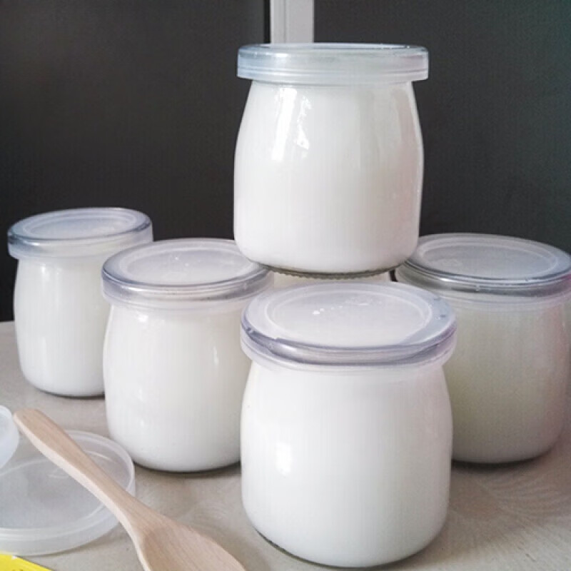 旭豹加厚大口径200毫升布丁瓶耐高温酸奶瓶果冻杯慕斯杯带盖玻璃 大布丁【200毫升六只】