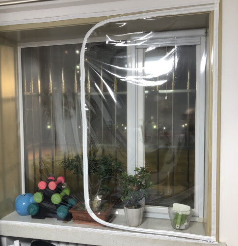 鑫磊诚冬季阳台防风挡风窗户密封保温气泡膜防寒双层布保暖窗帘加厚