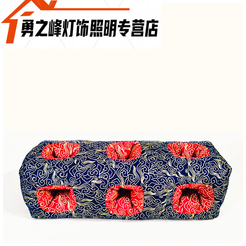 魔都颈椎枕头玲珑枕六孔耳枕多孔不压耳朵冬季记忆 14孔棉质祥云蓝红