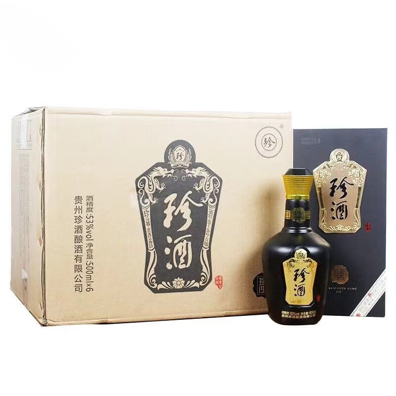 珍酒2021年 珍藏1985 酱香型 53度 500ml*6瓶原箱 53%vol 500ml 6瓶