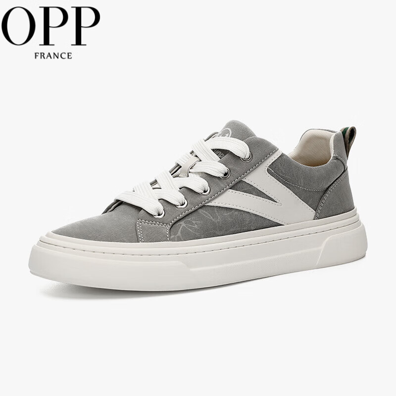 品牌休闲鞋男新款透气帆布板鞋男舒适透气百搭鞋子男鞋 绿色【奥卡索