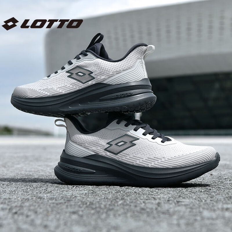 乐途(LOTTO)官方跑步鞋男鞋2024新款夏季网面运动鞋减震软底轻便跑步鞋女 灰色·男 39