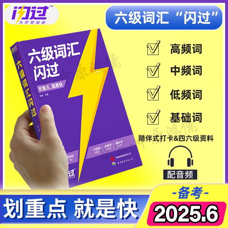 2025年6月考试】巨微英语四级六级词汇闪过四级词汇闪过六级词汇闪过英语真题闪过英语默写本大学英语四六级高频词汇口袋书 【人手一本】英语六级词汇闪过