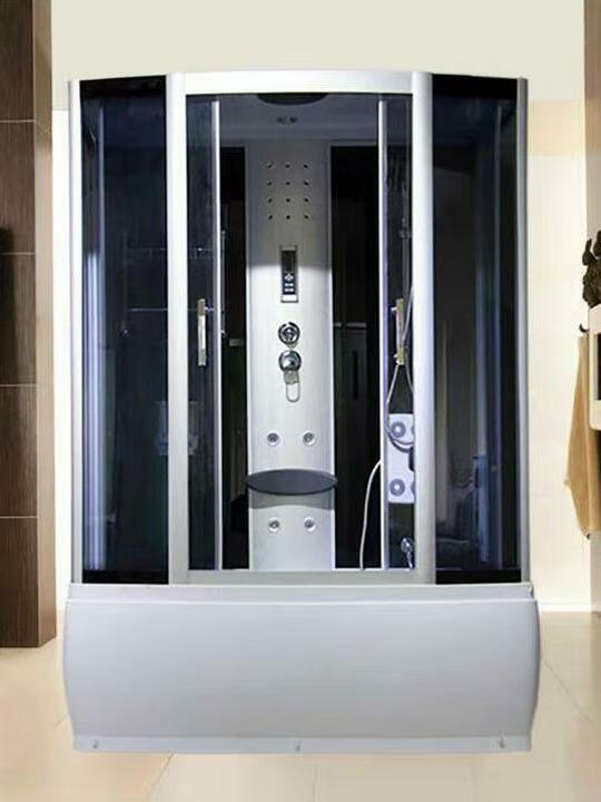 仁聚益长方形大尺寸整体淋浴房蒸汽房一体式干湿分离家用浴室简易房