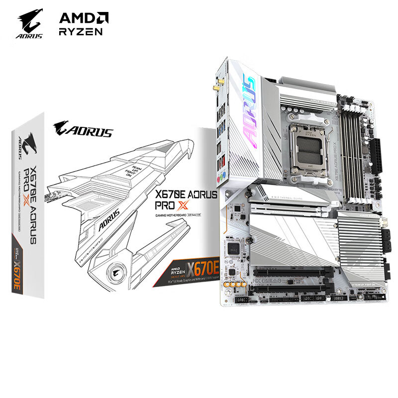 技嘉(GIGABYTE)冰雕X670E AORUS PRO X WIFI7主板DDR5 支持AMD CPU AM5 7950X3D/7900X3D/7800X3D