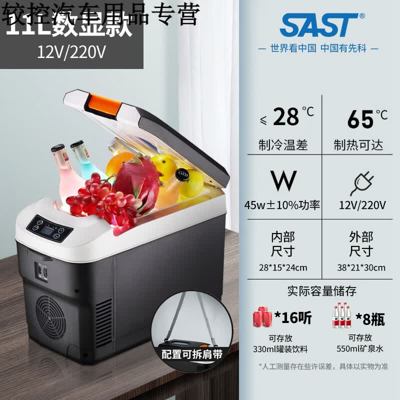 先科(sast)客车货车12v24v车载冰箱12l车家两用冷藏小型迷你制冷小