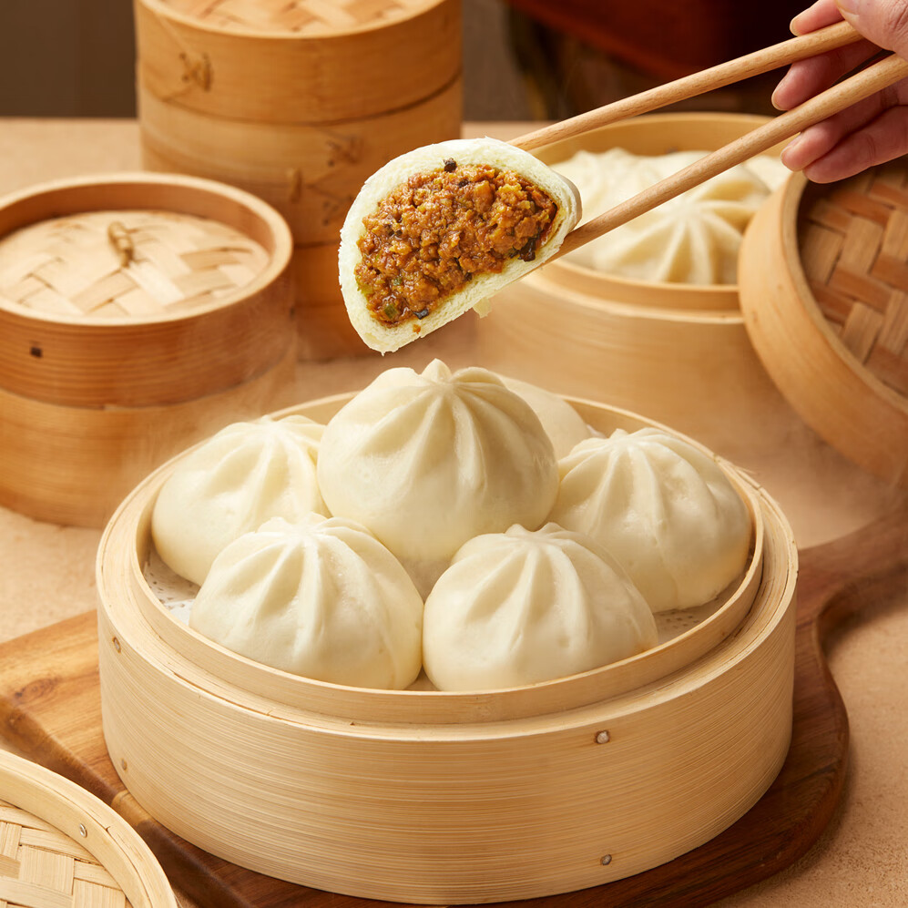 隆泰食品 LONGTAI FOOD速冻包子面食白菜猪肉酱肉野菜荠菜鸡蛋豆腐香菇油菜简餐即食早餐 香菇油菜包【8个x80g/袋】