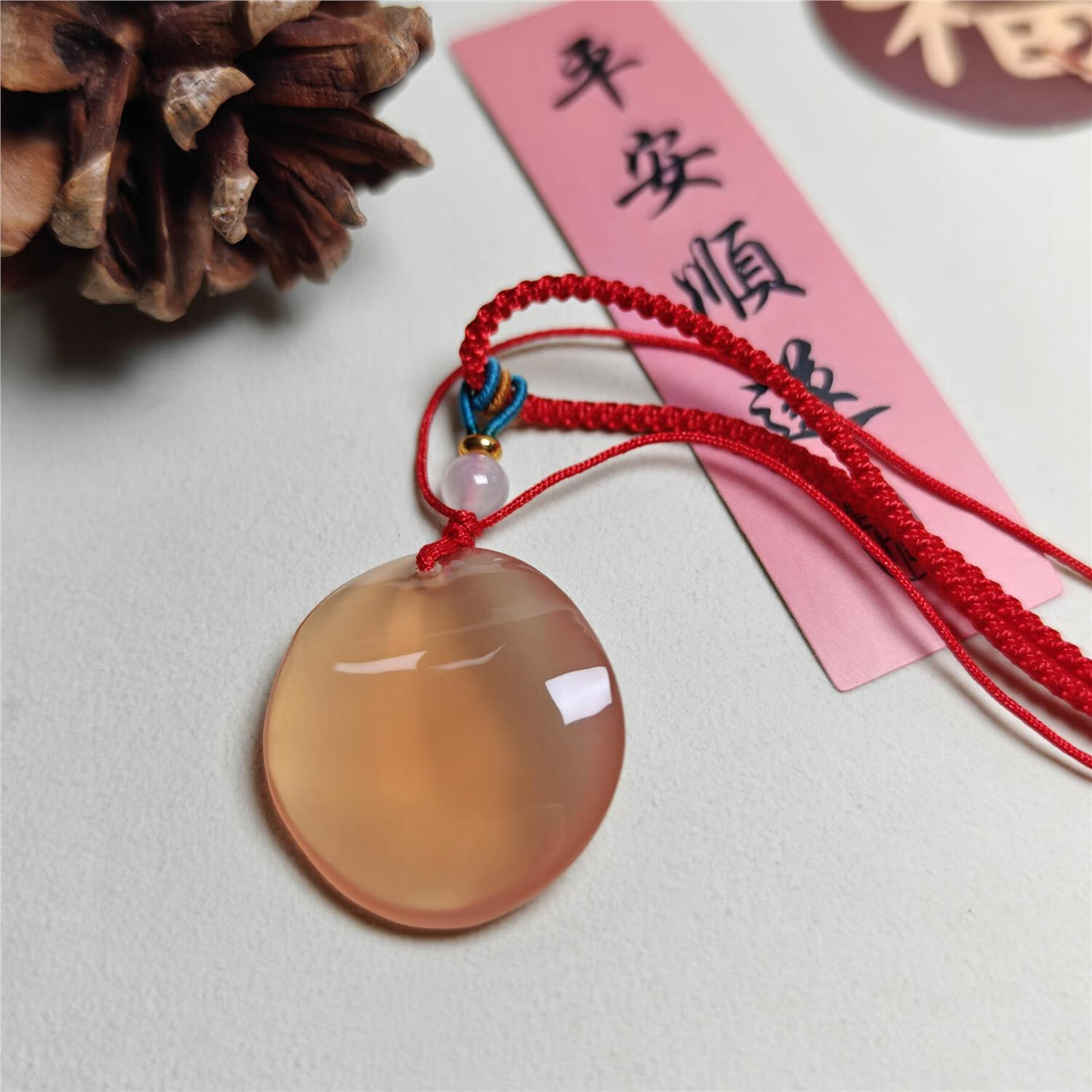 陌晨 moeycior鱼惊石原石礼物青大小吊坠饰品青鱼石代加工活玉细磨