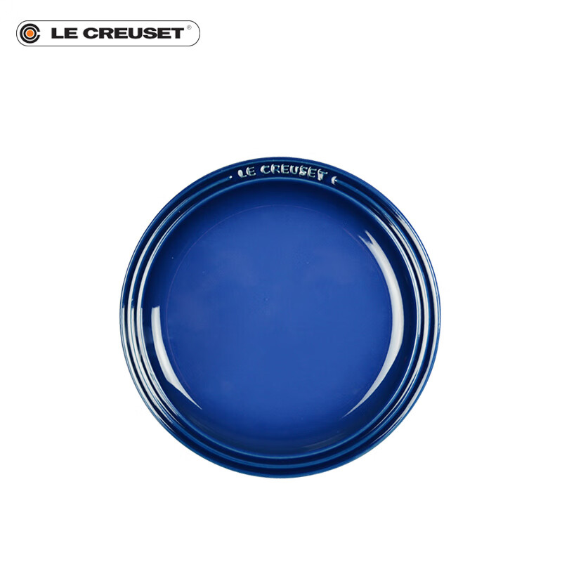 酷彩（Le Creuset）陶瓷牛排餐盘圆碟家用水果菜盘碟子多巴胺蓝色22cm