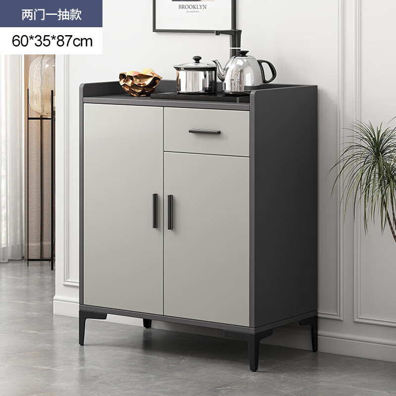 香复居亭广东佛山顺德家具龙江实木茶吧柜一体柜办公室烧水壶一体茶柜