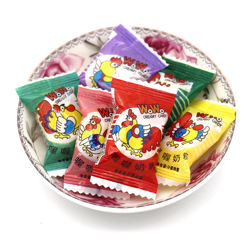 喔喔小公雞原味牛奶糖裝喜糖兒童節休閑零食糖果 250g喔喔奶糖約45顆