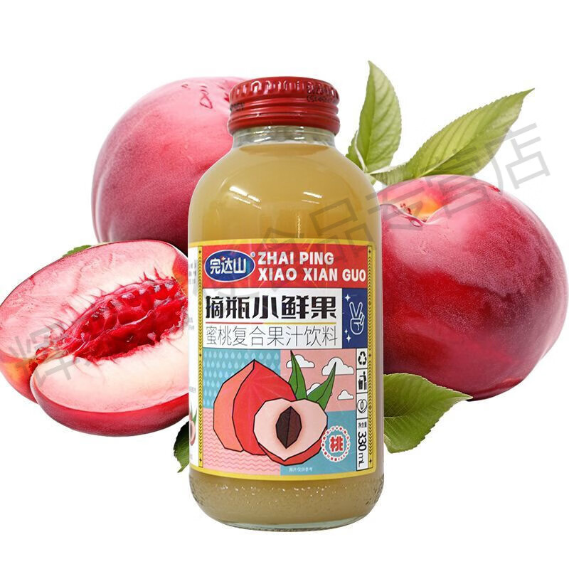 食芳溢完达山摘瓶小鲜果复合果汁饮料330ml芒果蜜桃山楂小瓶装水果