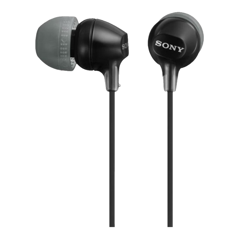 索尼（SONY） MDR-EX15LP 入耳式耳机有线手机电脑通用音乐耳机适用于安卓 黑色