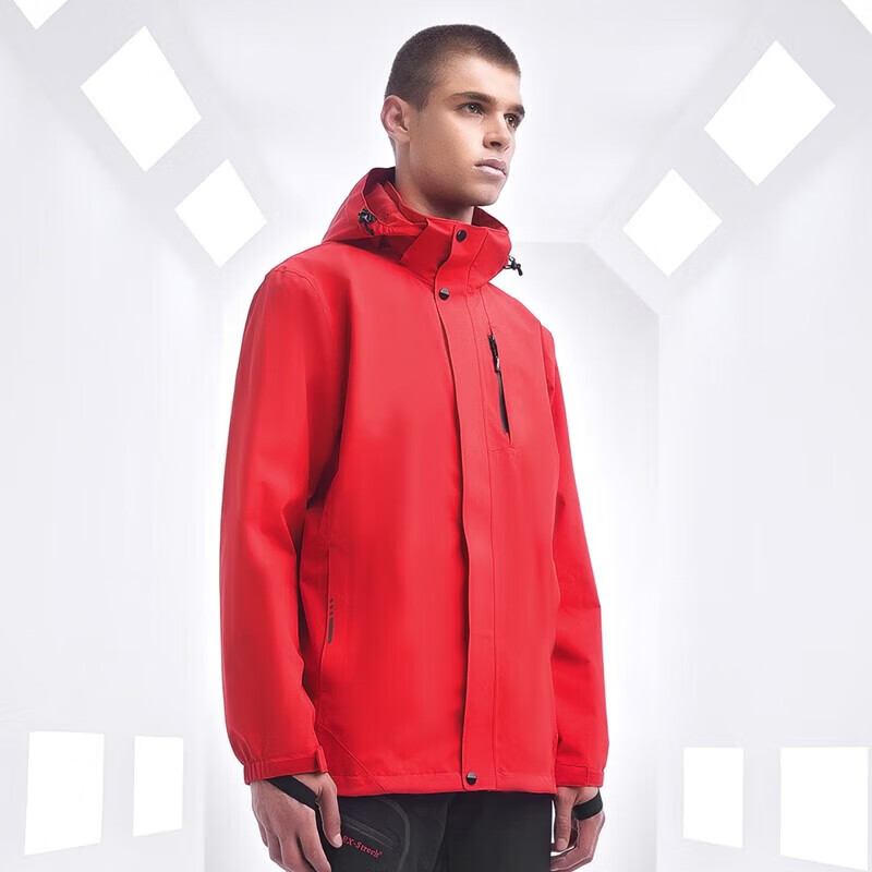 迈途(MERRTO)迈途户外冲锋衣男三合一可拆卸防风防水服女加绒加厚保暖运动外套 中国红(男款) L 迈途(MERRTO)迈途户外冲锋衣男三合一可拆卸防风防水服女加绒加厚保暖运动外套 中国红(男款) L