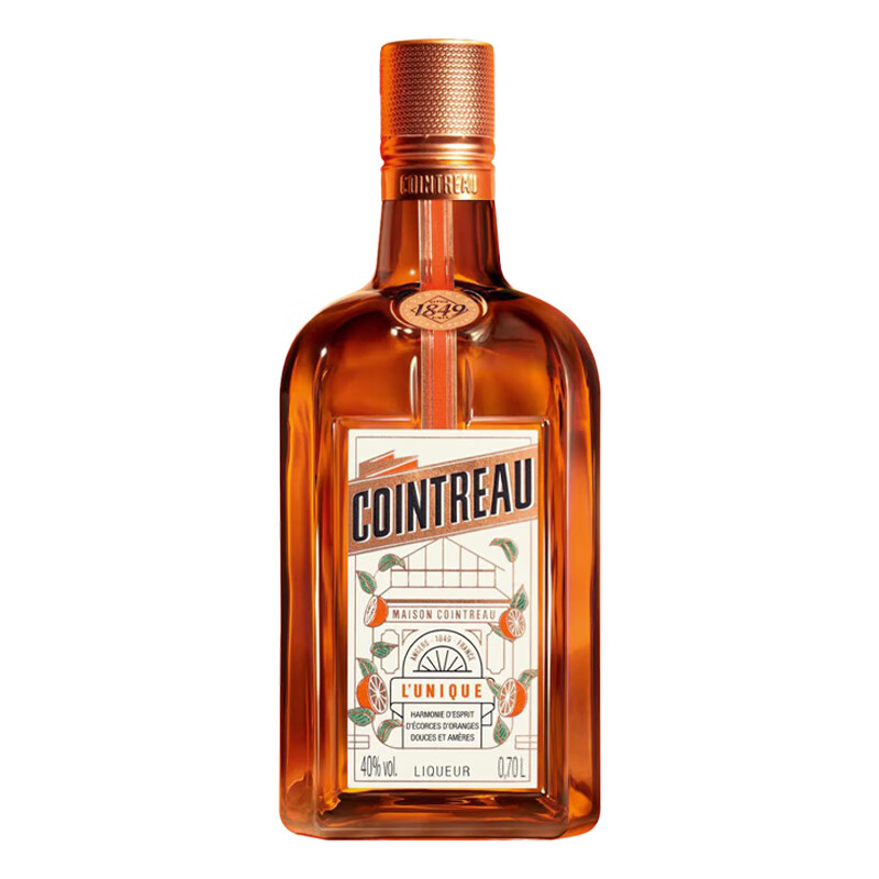 君度（Cointreau）Cointreau Liqueur 君度力娇酒香橙味甜酒利口酒烘焙调酒基酒 君度橙味力娇酒700ml