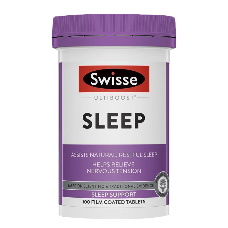Swisse斯維詩睡眠片 100片 澳洲纈草片 不含褪黑素 成人中老年夜間常備 睡眠片【草本成分無藥物】 100片/瓶
