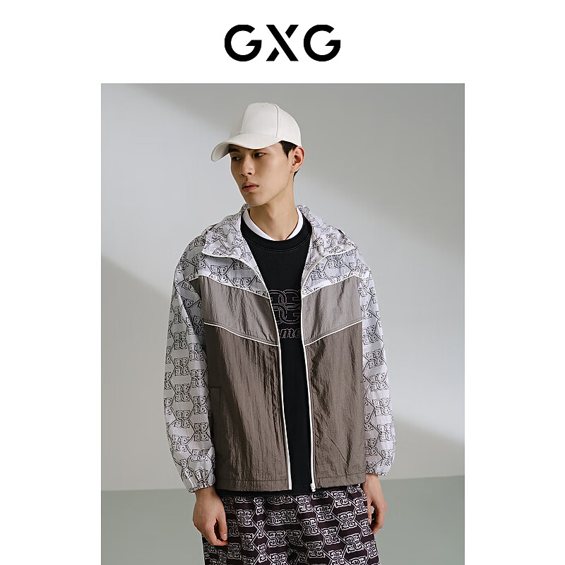 GXG男装  撞色设计连帽夹克男外套 夏新品G24X2120 花色 L