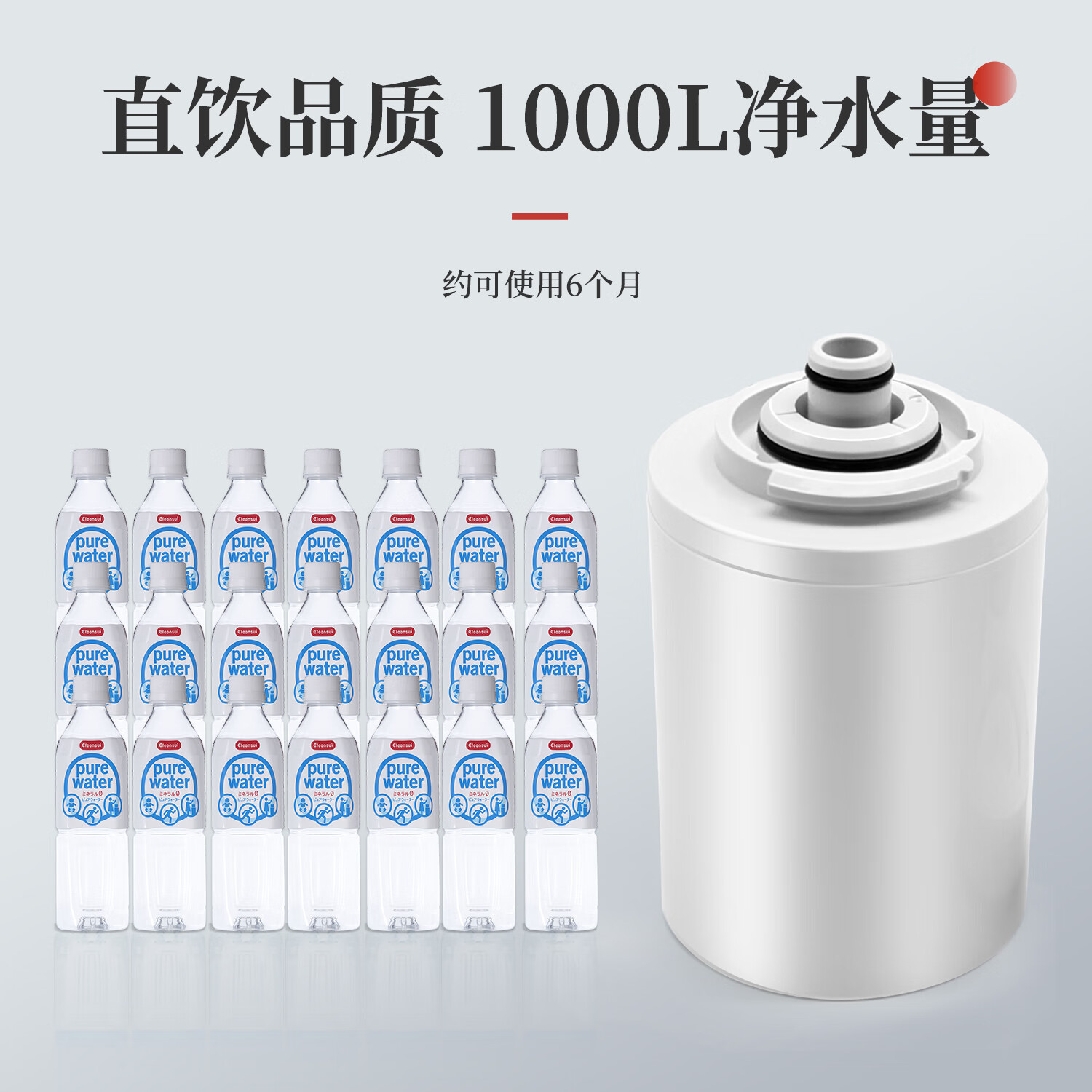 可菱水 净水器 水龙头过滤器 家用直饮前置过滤器双出水滤水器厨房卫生间通用 超滤芯自来水净水机 CG104 【日本制】3芯装-约用一半年 三菱滤水器