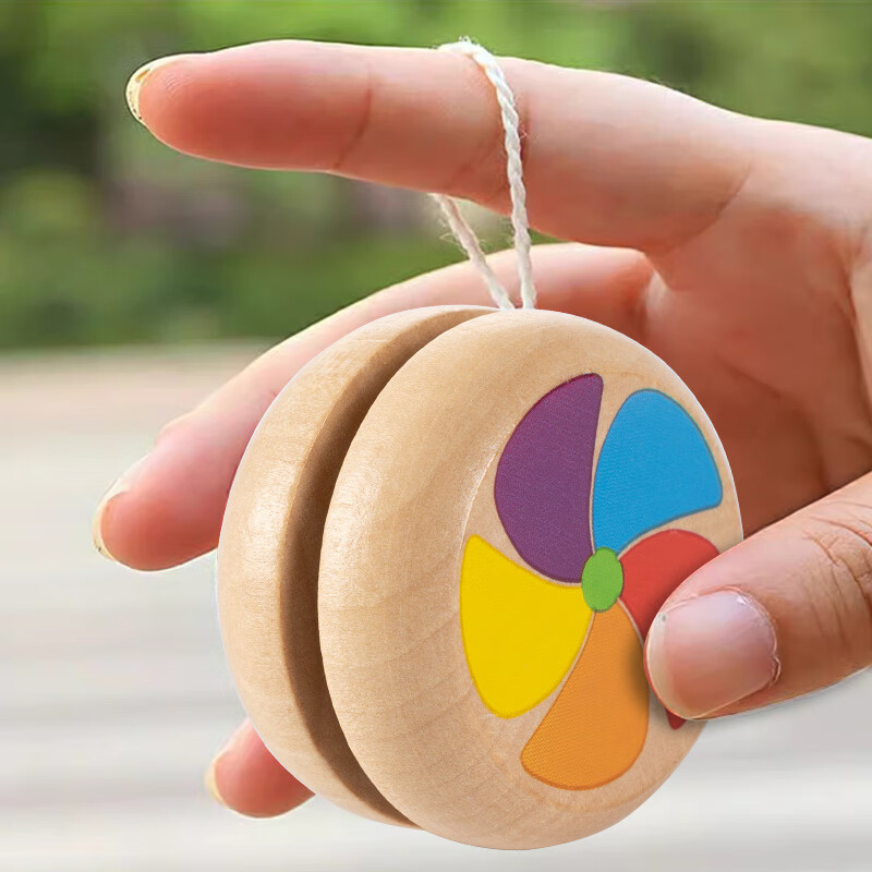 福孩儿木质悠悠球溜溜球yoyo球儿童益智玩具男孩女孩幼儿园早教分享礼物