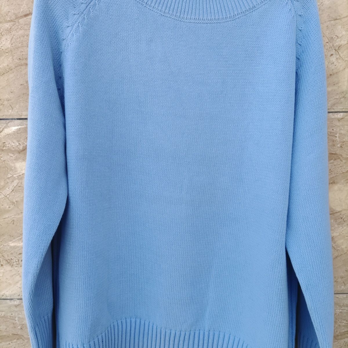 泰载不起球秋冬新款休闲宽松高领洋气毛衣女加厚百搭纯色毛衣 天蓝色