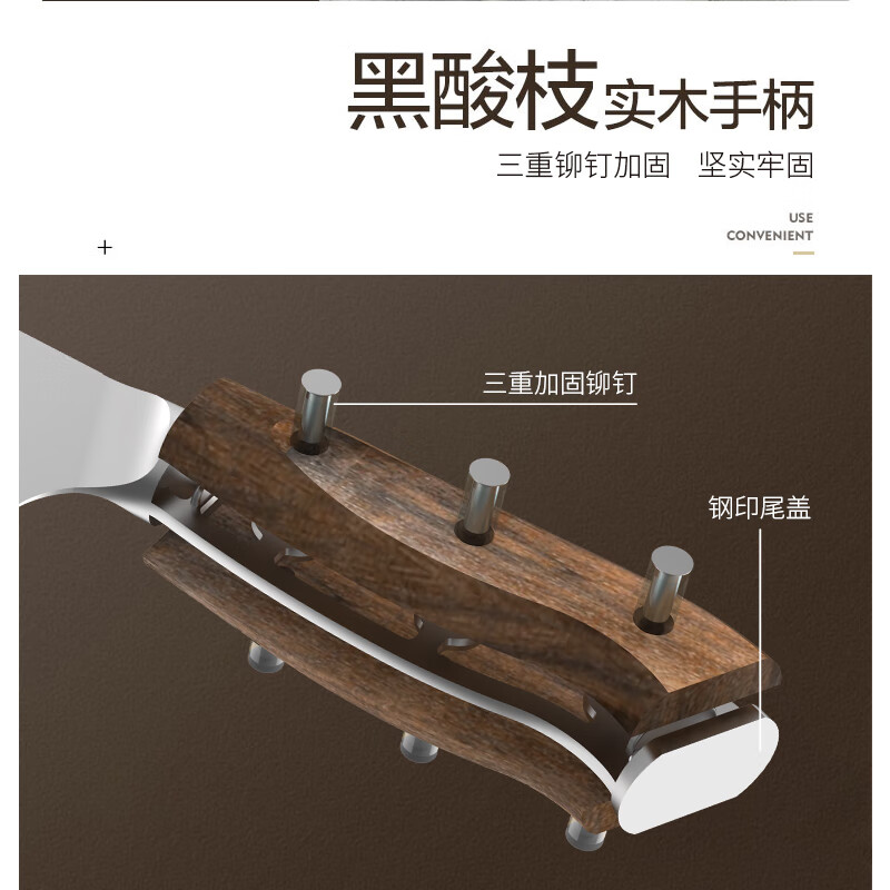 南方兄弟大马士革钢菜刀vg10厨师刀三德刀女士专用锻打料理切肉刀锋利厨刀 悦选厨师刀(配刀鞘)