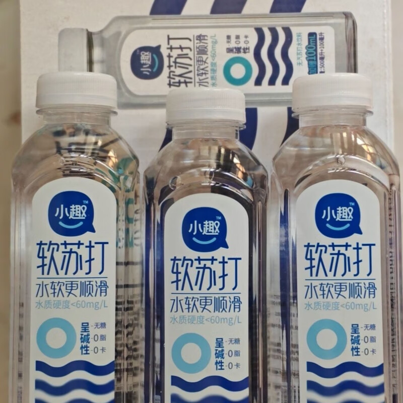 食怀小趣苏打水呈碱性无气苏打水饮料600ml实惠装水软整箱 原味 600ml