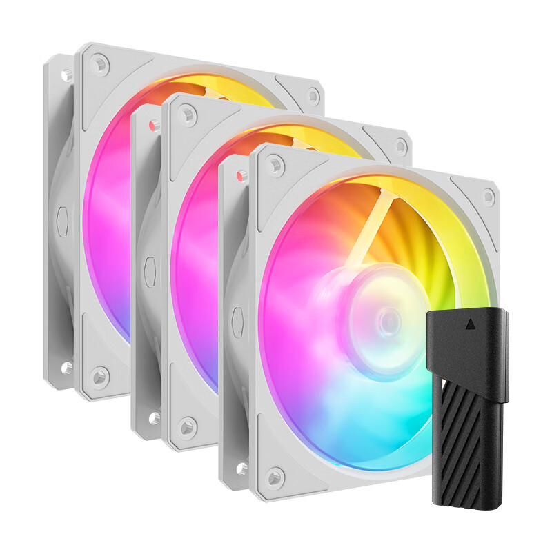 酷冷至尊（CoolerMaster）	酷冷至尊Mobius120P ARGB莫比乌斯白三合一风扇套装 LDB轴承/环状连页扇设计/加速风道设计