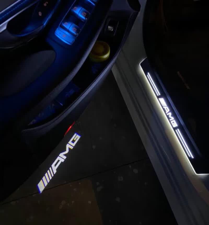 塔克尔适用于2024款奔驰gle53迎宾灯amg a45 a35l c4363 glc43 glb35