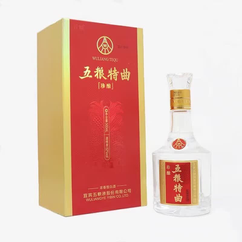 五粮特曲 浓香型白酒 优级粮食酒 52度 500ml 1瓶 五粮特曲 珍酿
