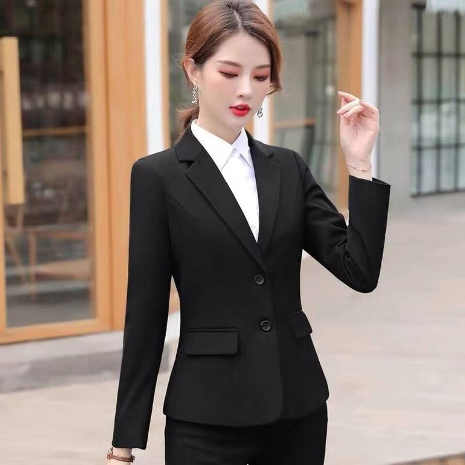 vjwk职业女装高端上班通勤套装春秋新款小西装外套女职业装学生面试ol