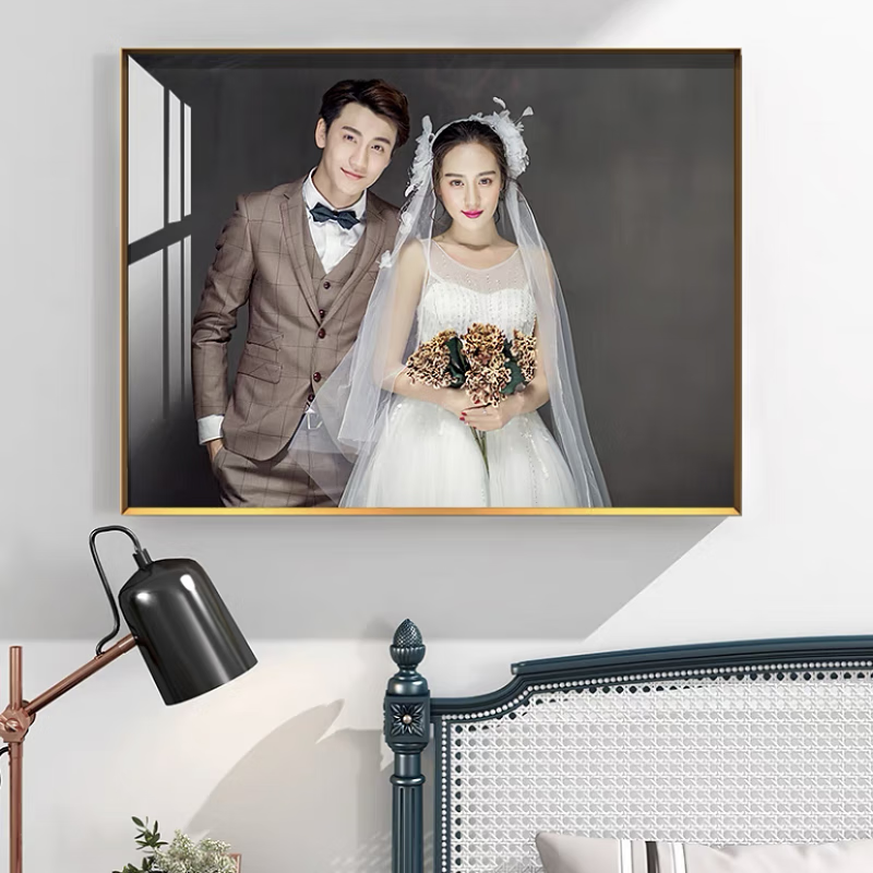 萌念相框大尺寸50x70定制婚纱照放大挂墙洗照片水晶大尺寸相框卧室客