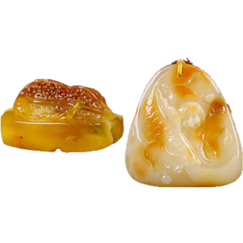 木覺（MUJUE）琥珀蜜蠟吊墜白花蜜金絞蜜多選款式玉石掛件孤品 6854【生生不息】