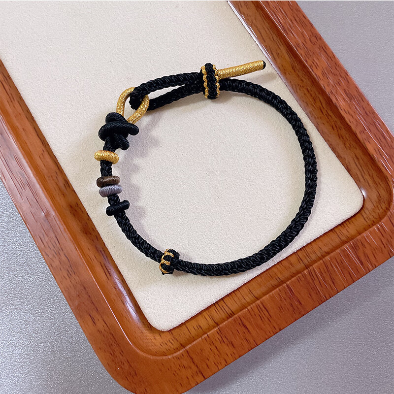 联结八股编手绳半成品可串珠吊坠挂件路路通手链女 八股双联结拉伸款