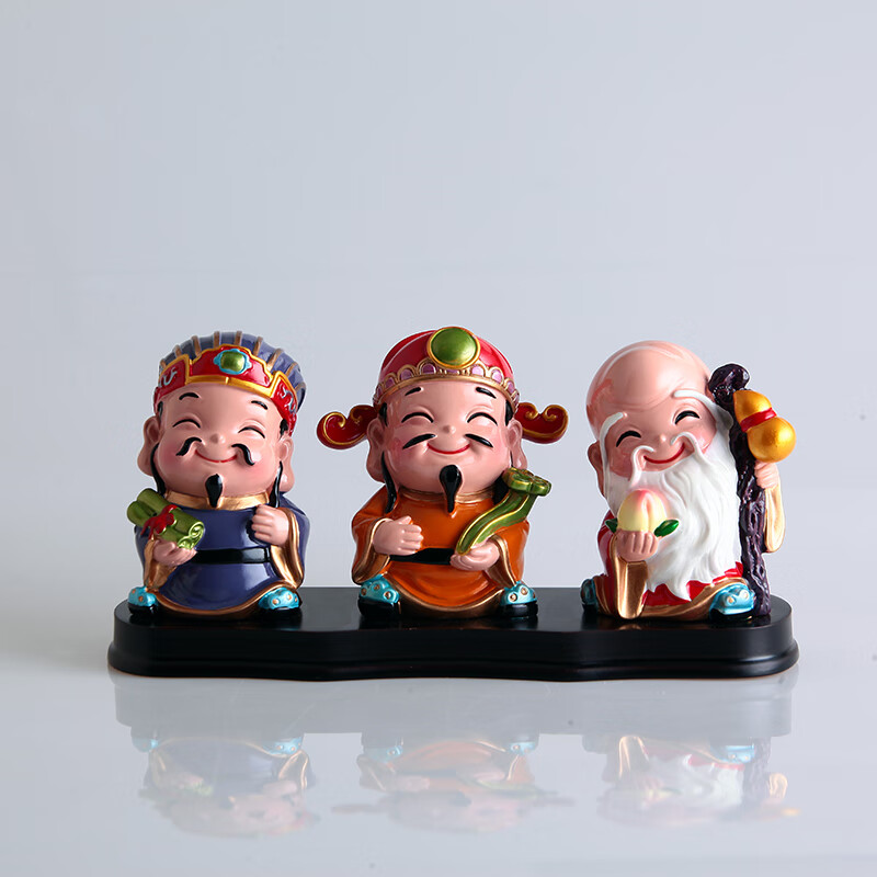 萦娪福禄寿喜财三星桌面装客厅柜玄关摆设 7cm福禄寿座