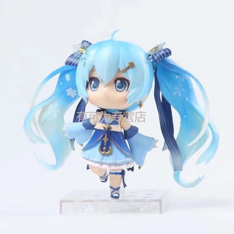 miku gk粘土模型动漫周边送礼车载摆件玩具 雪初音站姿q版简单版