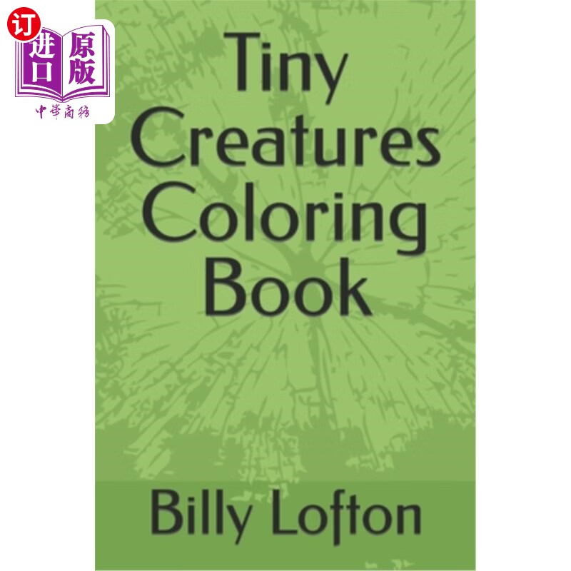 海外直订tiny creatures coloring book 小动物涂色书