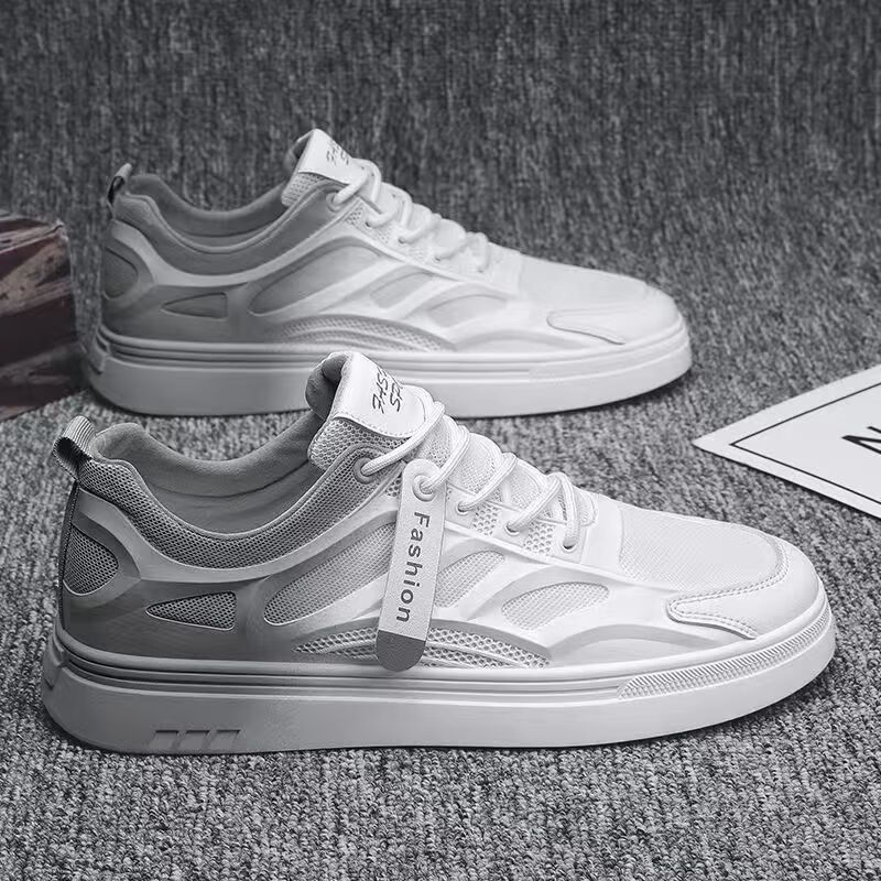 新款夏季透气薄款网面防臭休闲小白板鞋网鞋百搭运动潮鞋 k816白灰 39