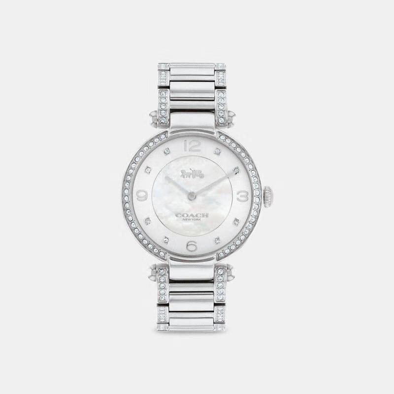 蔻驰(coach)蔻驰女表cary watch女士石英机芯珍珠母盘光滑闪烁腕表c