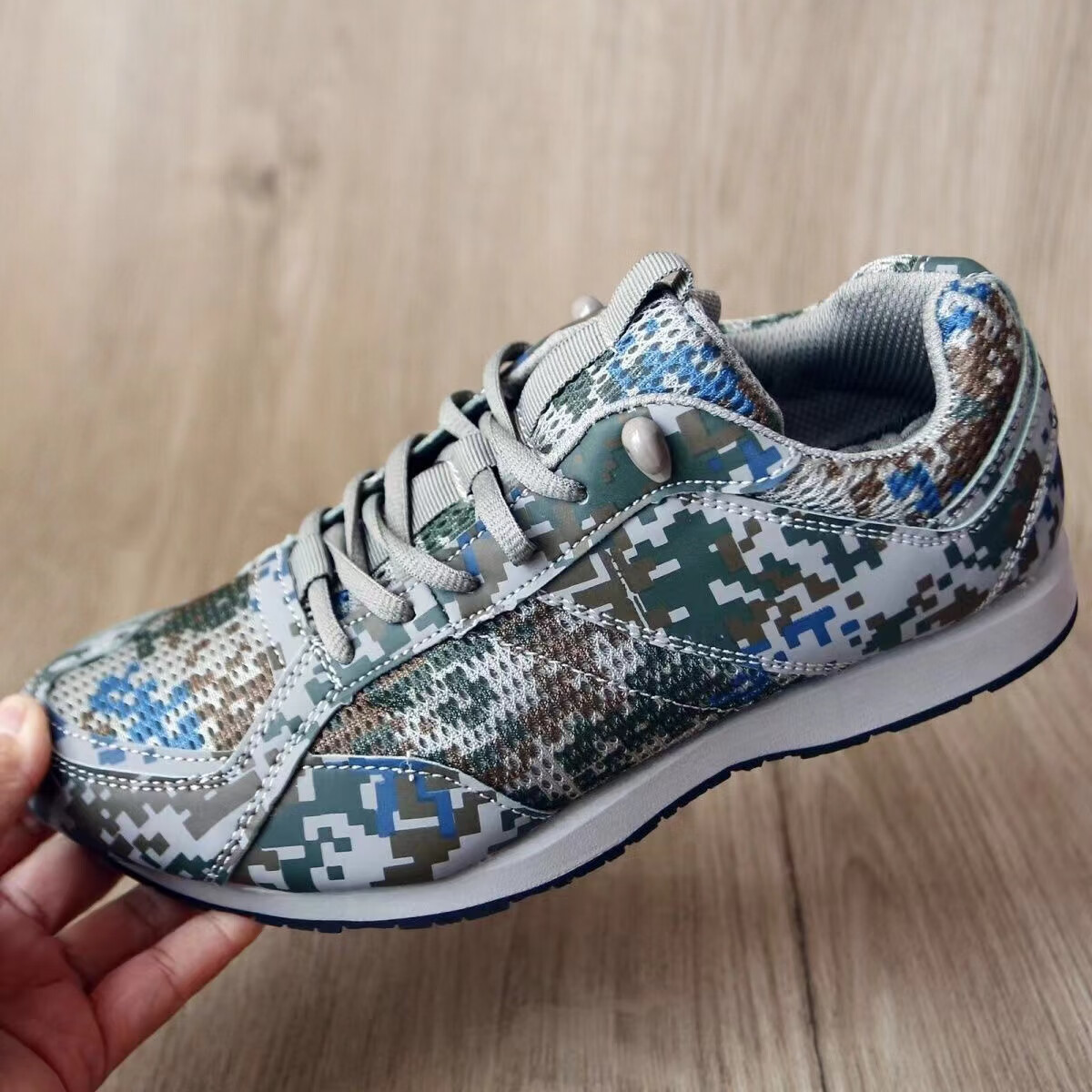 vonasd新式迷彩鞋男迷彩作训鞋胶鞋超轻迷彩跑步鞋减震耐磨训练鞋运动