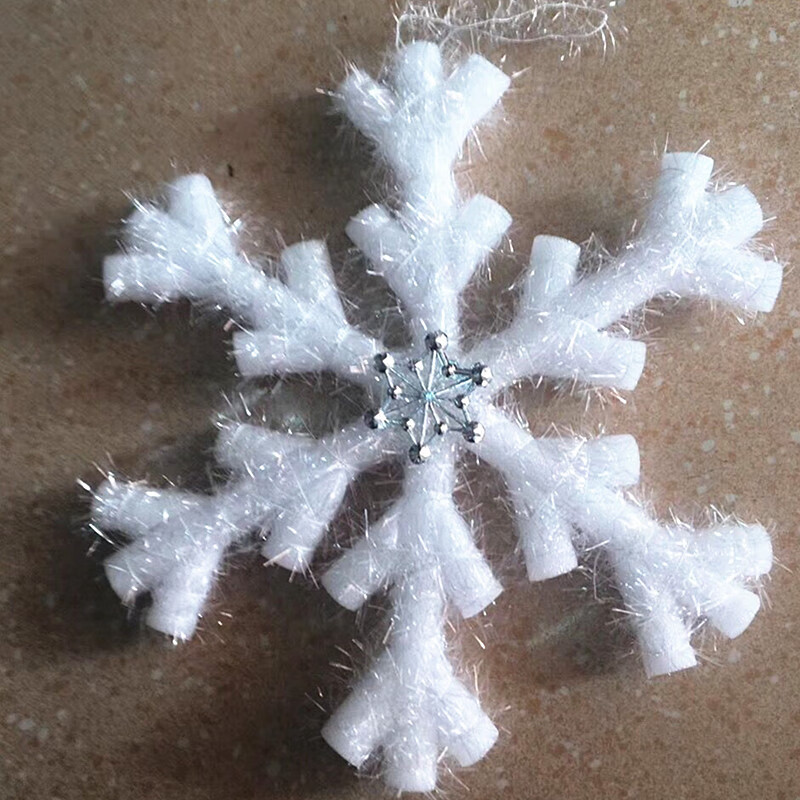 互佳文表演道具小雪花圣诞节雪花装饰儿童舞蹈舞台立体拿雪花圣诞 6杆